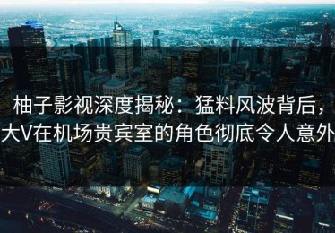 柚子影视深度揭秘：猛料风波背后，大V在机场贵宾室的角色彻底令人意外