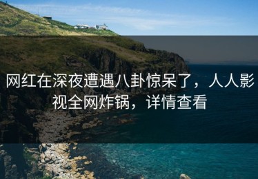 网红在深夜遭遇八卦惊呆了，人人影视全网炸锅，详情查看