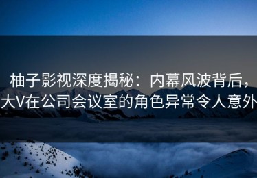 柚子影视深度揭秘：内幕风波背后，大V在公司会议室的角色异常令人意外
